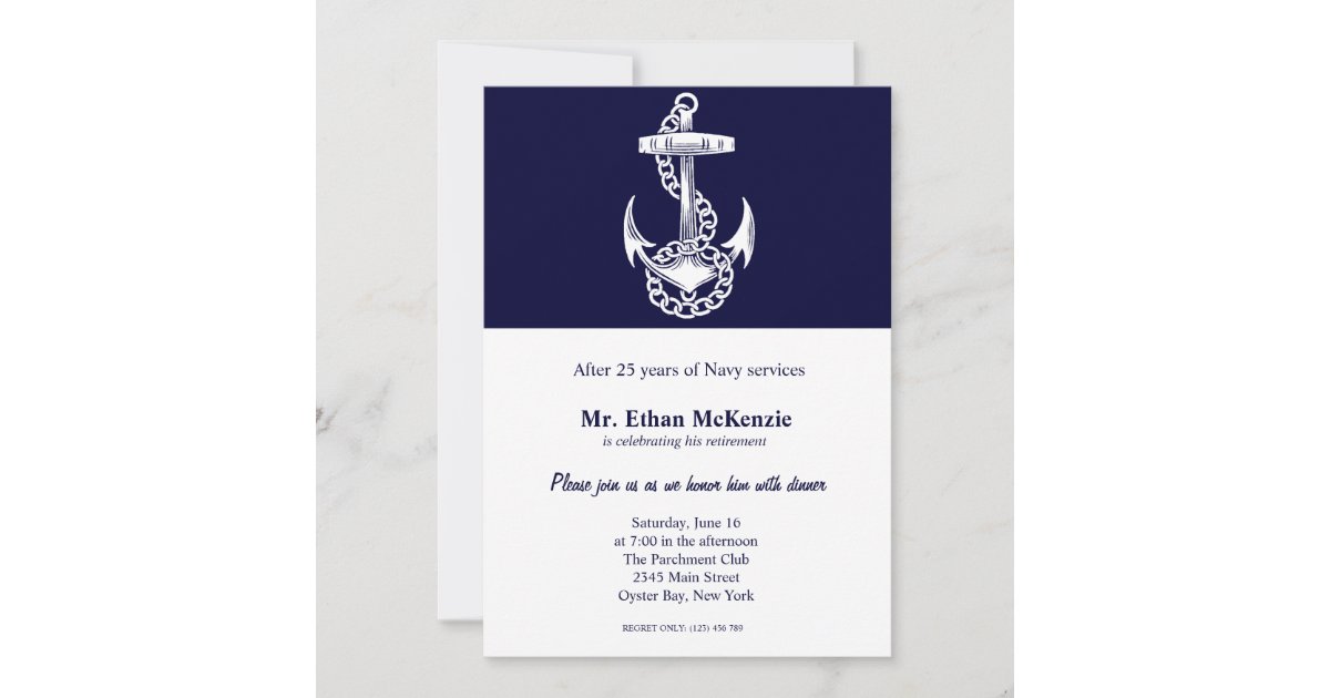 Navy Retirement Invitation | Zazzle