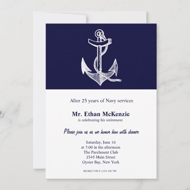 Navy Retirement Invitation (Front)