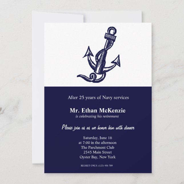 Navy Retirement Invitation (Front)