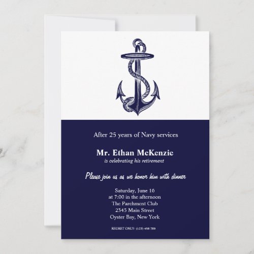 Navy Retirement Invitations