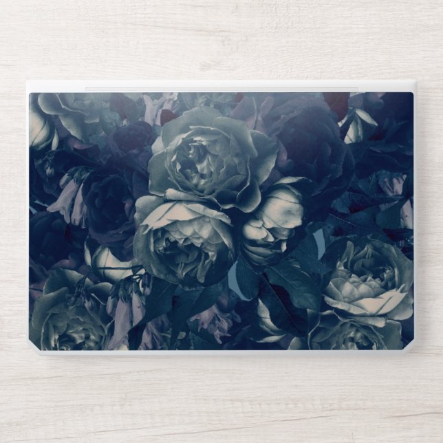 Navy Rose Bouquet HP Laptop Skin (Front)