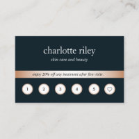 Navy | Rose Gold 6 Punch Customer Loyalty Card