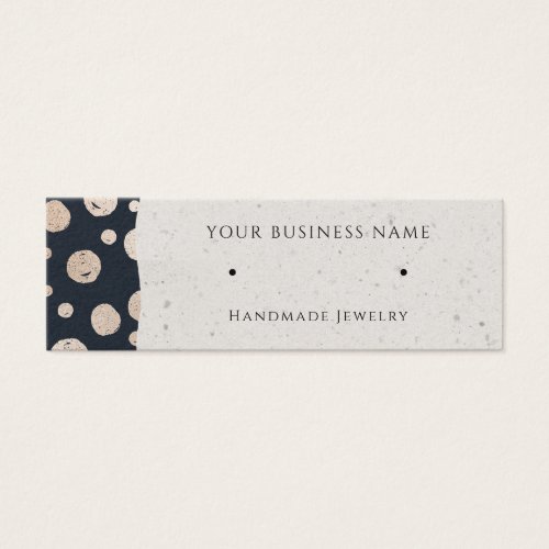 Navy Rose Gold Circles Stud Earring Display Cards