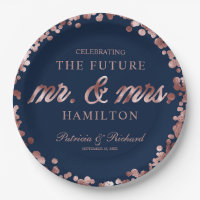 Navy Rose Gold Future Mr and Mrs Engagement Party