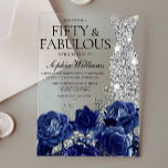 Navy Roses Diamond Gown 50th Birthday Party Acrylic Invitations<br><div class="desc">Navy Roses Diamond Gown 50th Birthday Party Fabulous Acrylic Invitation

See matching collection in Niche and Nest Store

Many thanks</div>