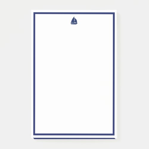 Navy Sailboat Post_it Notes