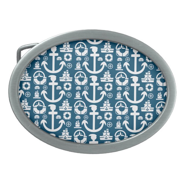 Navy sailor Element sea pattern Belt Buckle (Front)