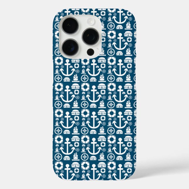 Navy sailor Element sea pattern Case-Mate iPhone Case (Back)