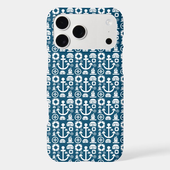 Navy sailor Element sea pattern Case-Mate iPhone Case (Back)