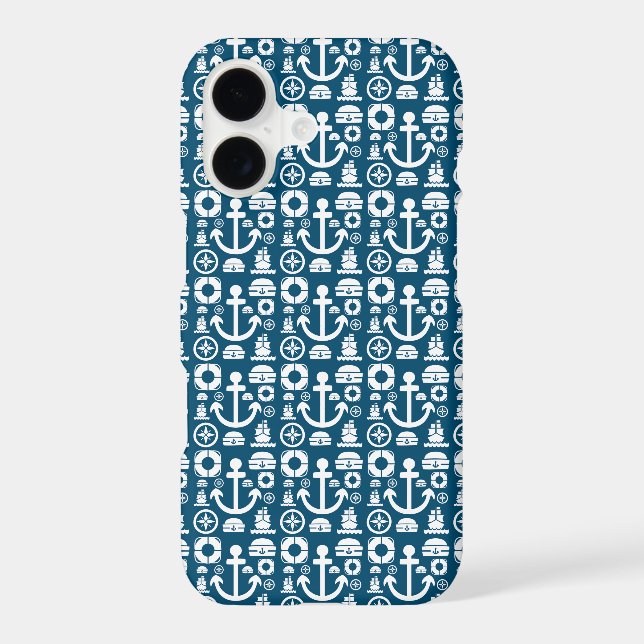 Navy sailor Element sea pattern Case-Mate iPhone Case (Back)