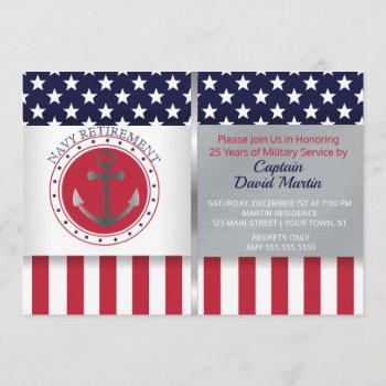 Navy Sailor Military Retirement Party Invitation by angela65 at Zazzle