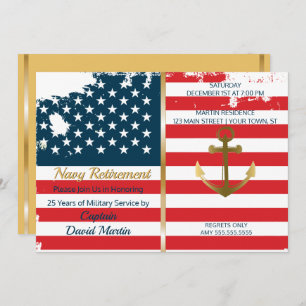 Navy Sailor Military Retirement Party Invitation