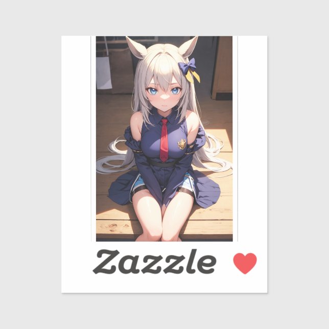 Navy Scholar Neko Sticker (Sheet)