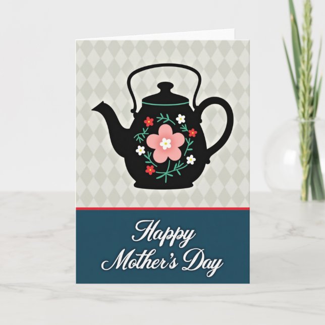 Navy Script Mothers Day Card (Front)