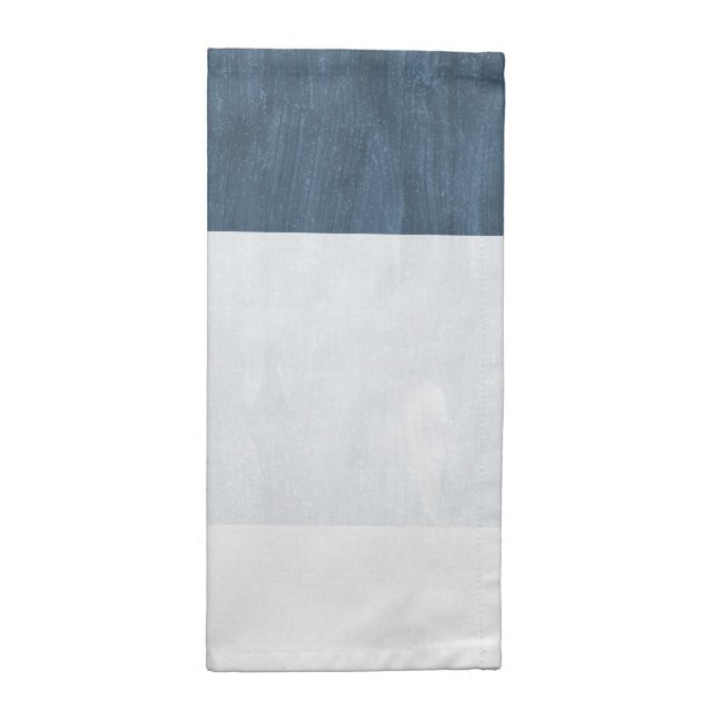 Navy Sea Blue White Beach Cloth Napkin (Half Fold)