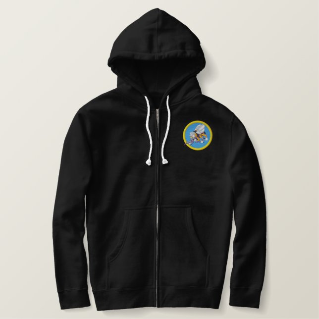 Navy Seabee Embroidered Hoodie (Design Front)