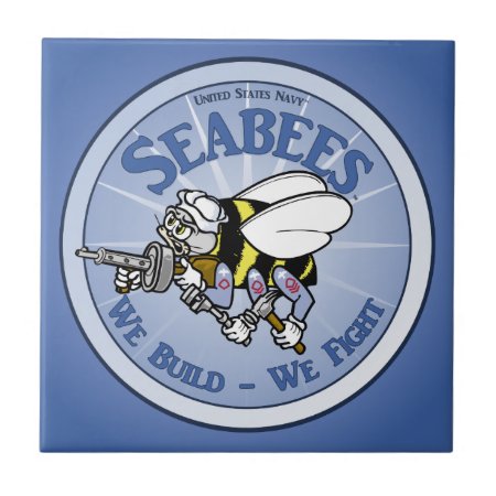 Navy Seabees Ceramic Tile