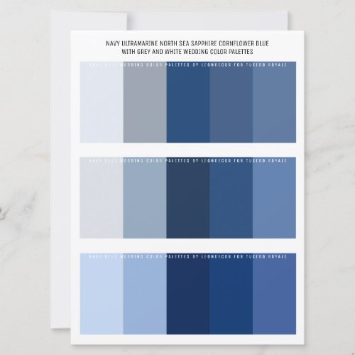 Navy  Shades Of Blue  Gray Wedding Color Palette