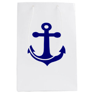 Navy Ship Anchor Nautical  Medium Gift Bag