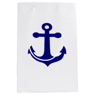 Navy Ship Anchor Nautical Medium Gift Bag