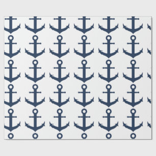 Navy Ship Anchor Nautical  Wrapping Paper