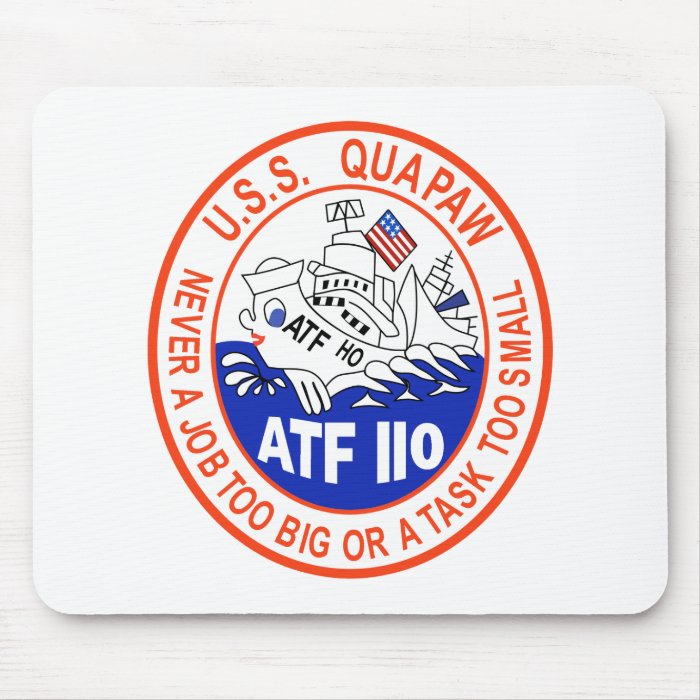 NAVY SHIPS THE USS QUAPAW ATF 110 PATCH MOUSE PAD