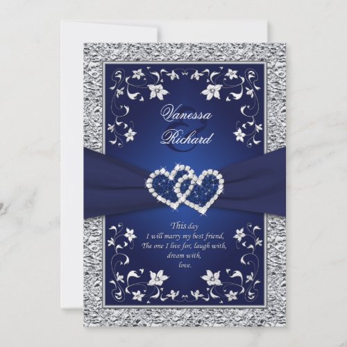 Elegant Navy Blue Wedding Invitations Spring 2022