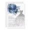 Navy & Silver Floral Wedding Dress Bridal Shower