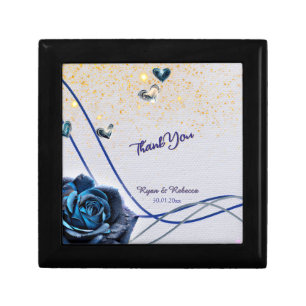 Navy Silver Gold gift box