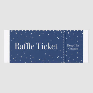 Navy Silver Star Raffle Ticket With Coupon Stub