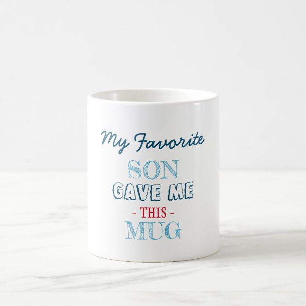 Navy Simple Favorite Son gift to mother Coffee Mug