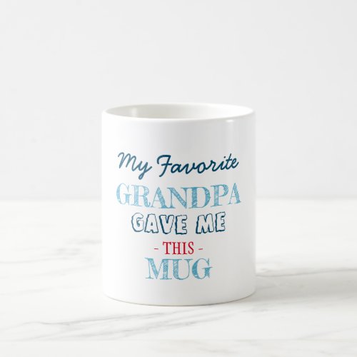 Navy Simple Gift from Grandpa Coffee Mug