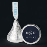 Navy Simple Modern Monogram Wedding Hershey®'s Kisses®<br><div class="desc">Navy Rustic Boho Modern Monogram Wedding Candy Favors</div>