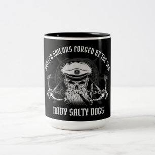 NAVY SKILLED SAILORS / SALTY DOGS Two-Tone COFFEE MUG