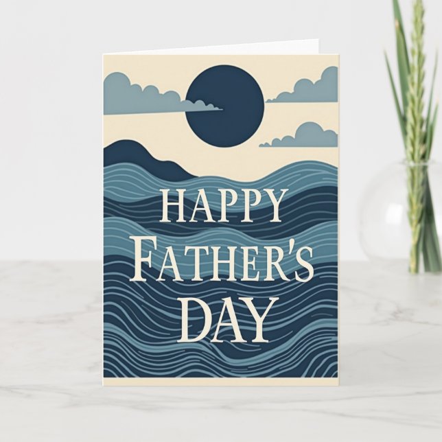 Navy Sky Fathers Day Card (Front)