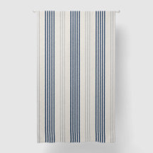 Navy Slate Ticking Stripe Linen Texture