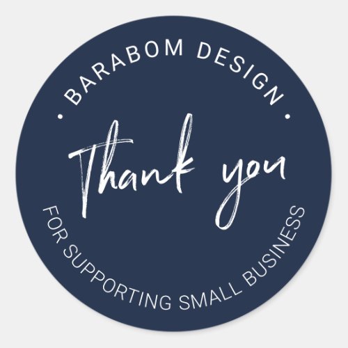 Navy Small Business Thank you package sticker