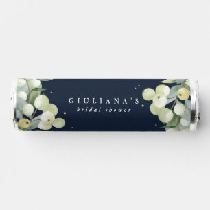 Navy Snowberry+Eucalyptus Winter Bridal Shower Breath Savers® Mints