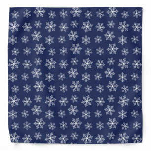 Navy Snowflake Bandana
