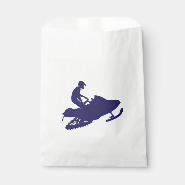 Navy-Snowmobiler Favor Bag (Front)