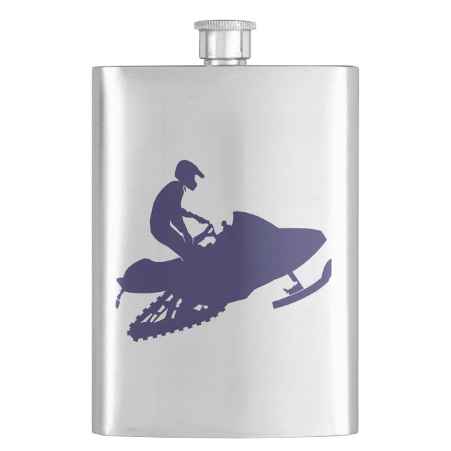 Navy-Snowmobiler Flask (Front)