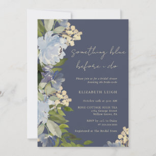 Navy Something Blue Before I Do Bridal Shower  Invitation