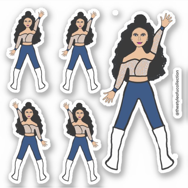 Navy Spark  Dancer Stickers #2 (Front)