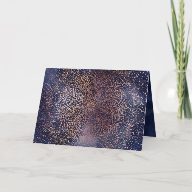 Navy Sparkle Christmas Holiday Photo Card (Front)