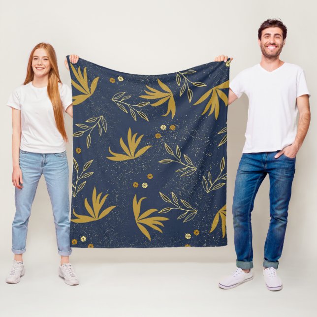 Navy Spray  Fleece Blanket (In Situ)