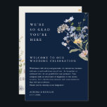 Navy Spring Wildflower  Weekend Events Program<br><div class="desc">Capture the beauty of nature on your special day with our exquisite wildflower watercolor wedding weekend events program Elegant, unique, and blooming with love. Use the text fields to personalize your design with your own wording and details. If you want to change the font style, color or text placement, simply...</div>