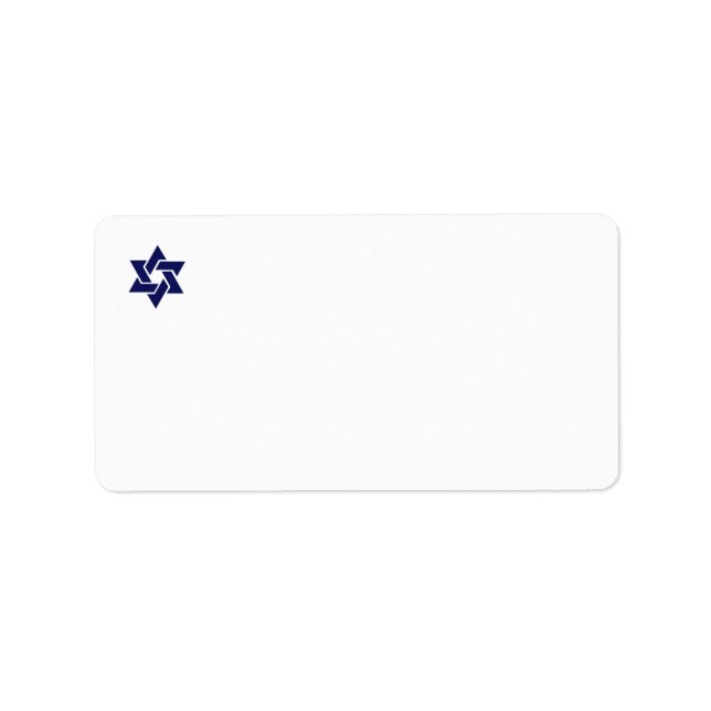 Navy Star of David Address Label (Front)