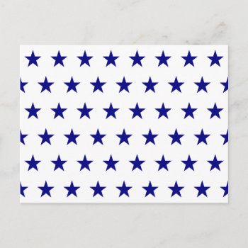Navy Star Pattern Postcard by designs4you at Zazzle