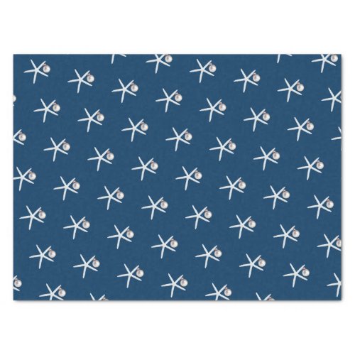 Navy Starfish Ornament Christmas Tissue Paper