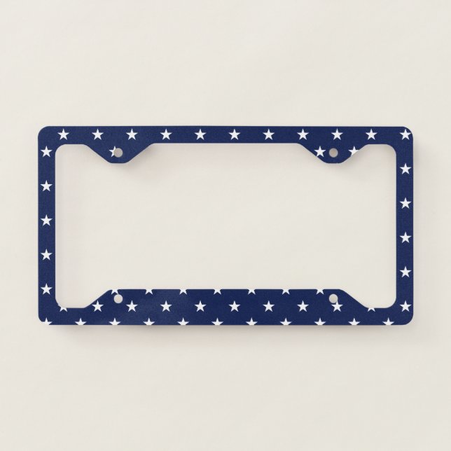 Navy Stars License Plate Frame (Front)